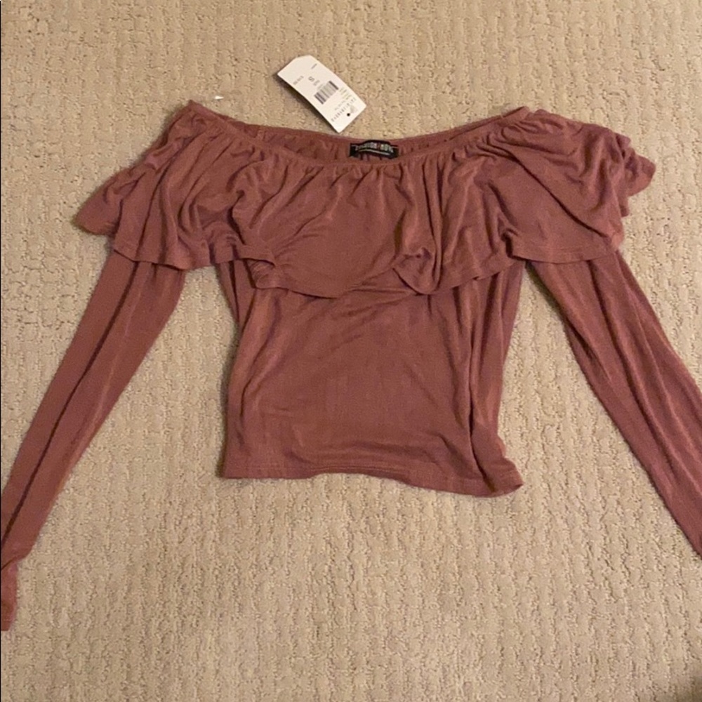 Strapless cropped blouse